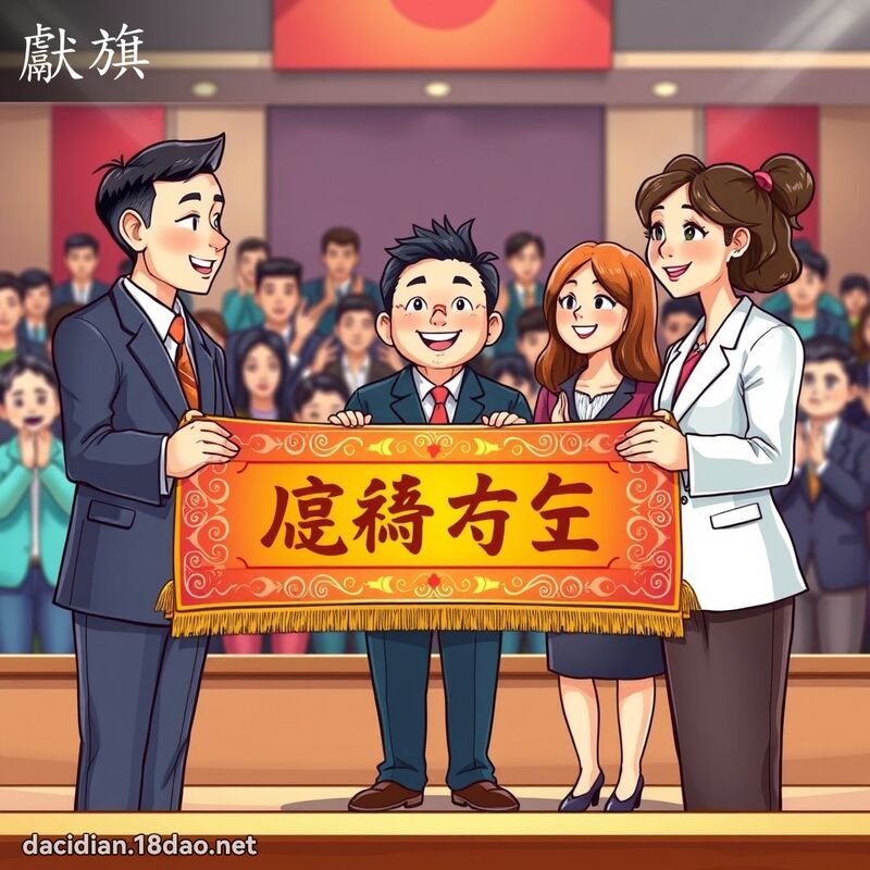 獻旗 - 國語大辭典配圖