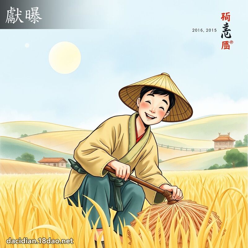 獻曝 - 國語大辭典配圖