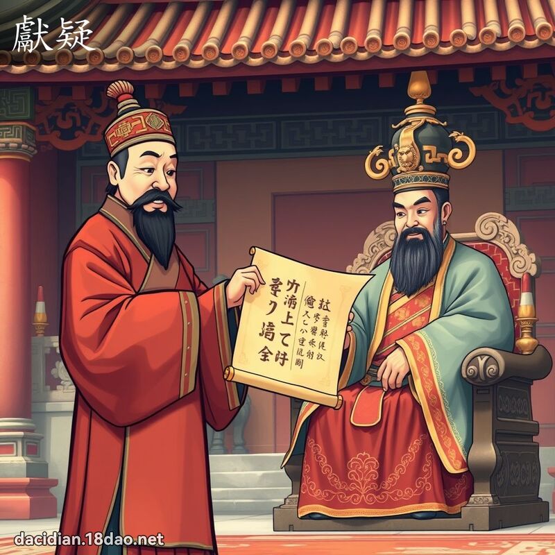 獻疑 - 國語大辭典配圖