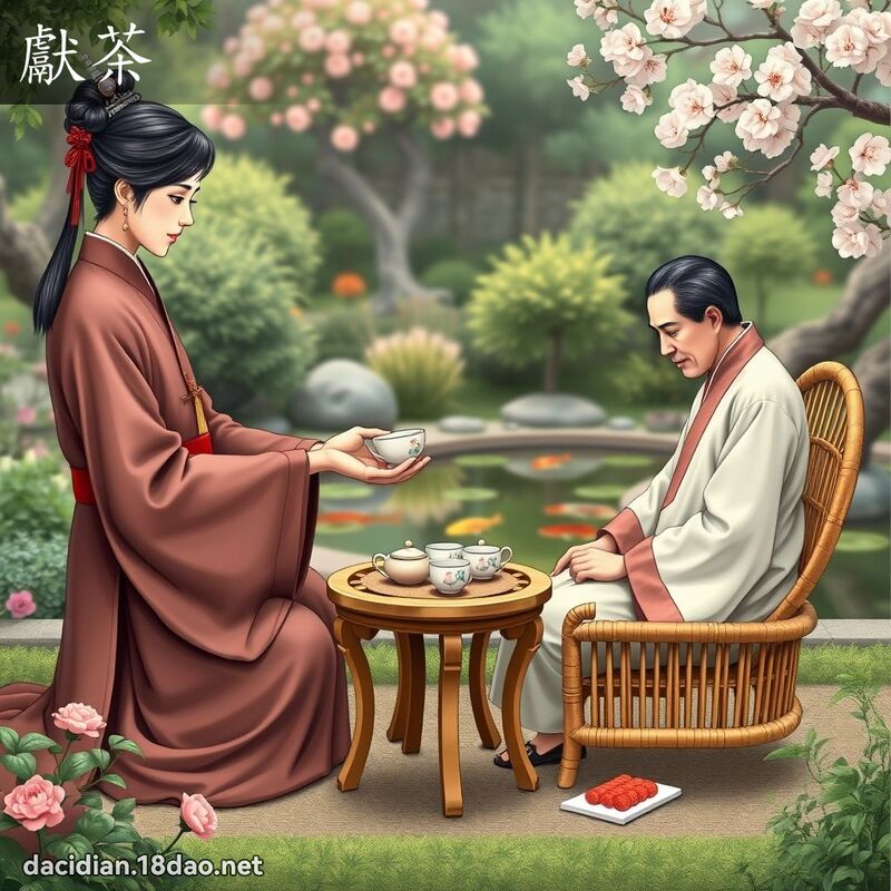 獻茶 - 國語大辭典配圖