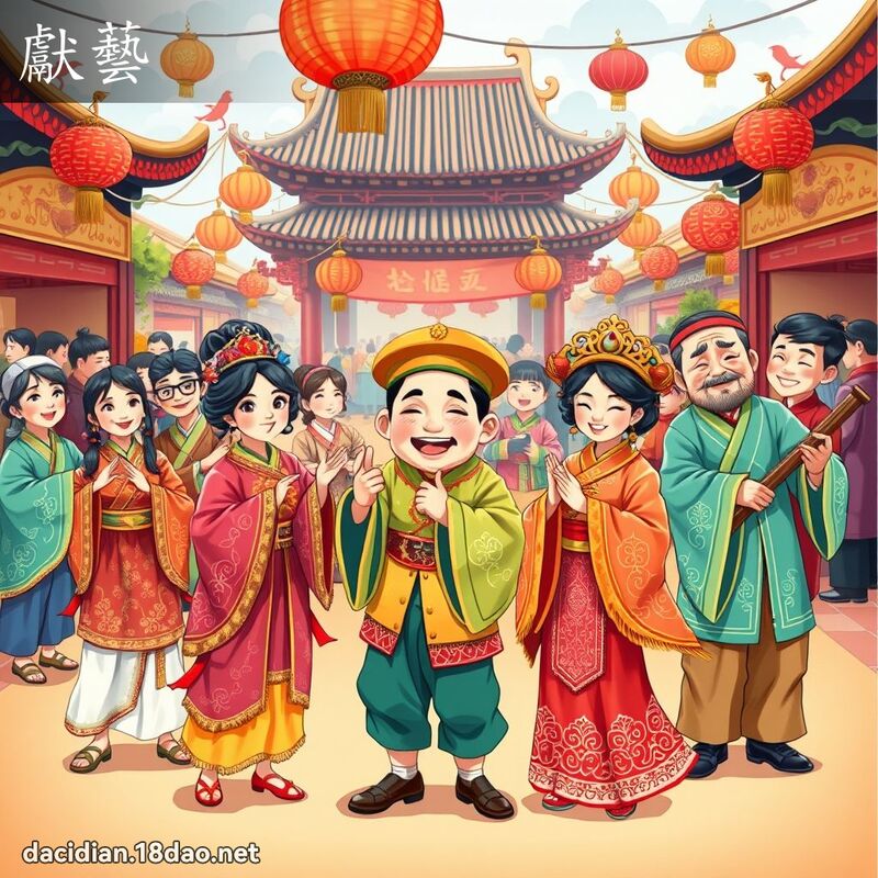 獻藝 - 國語大辭典配圖