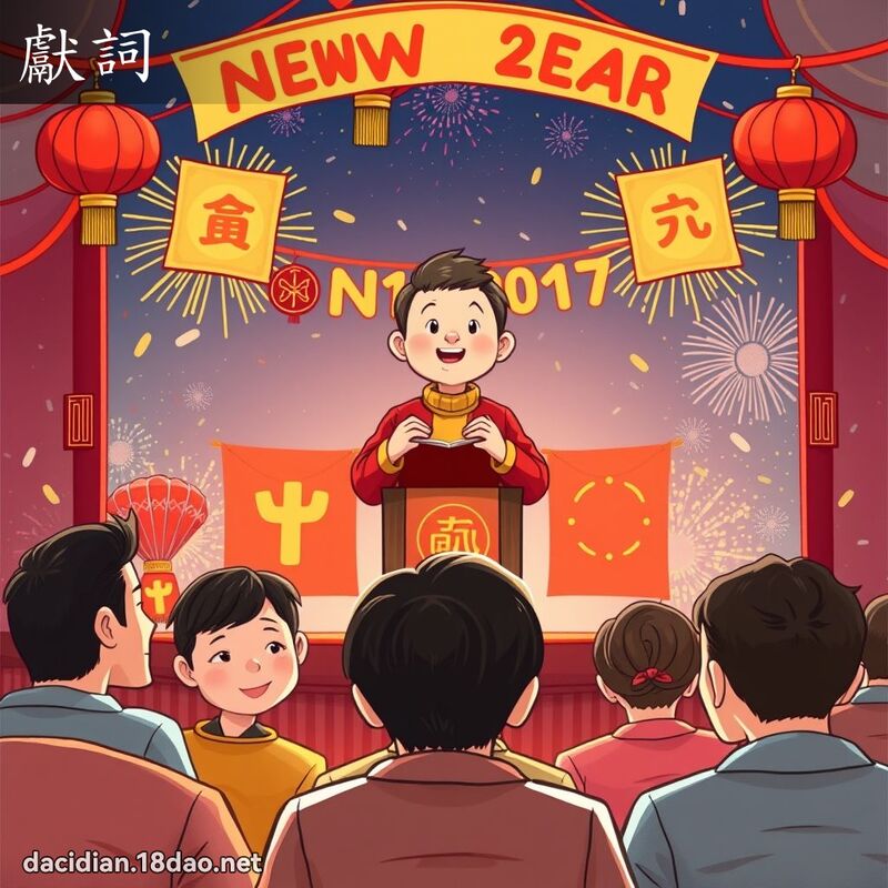獻詞 - 國語大辭典配圖