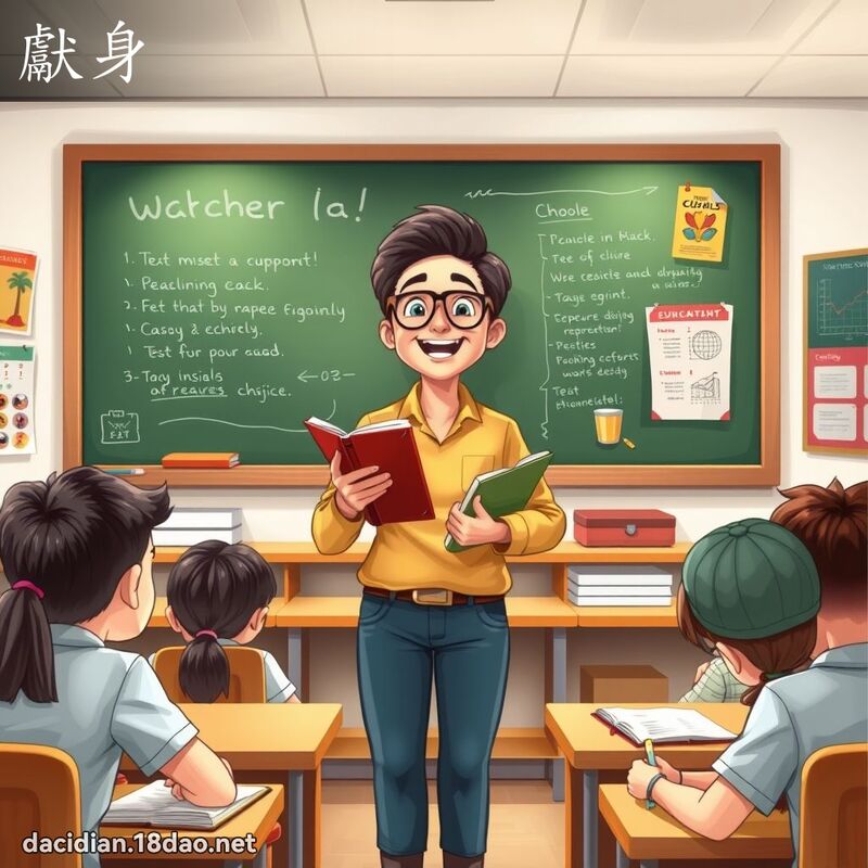獻身 - 國語大辭典配圖