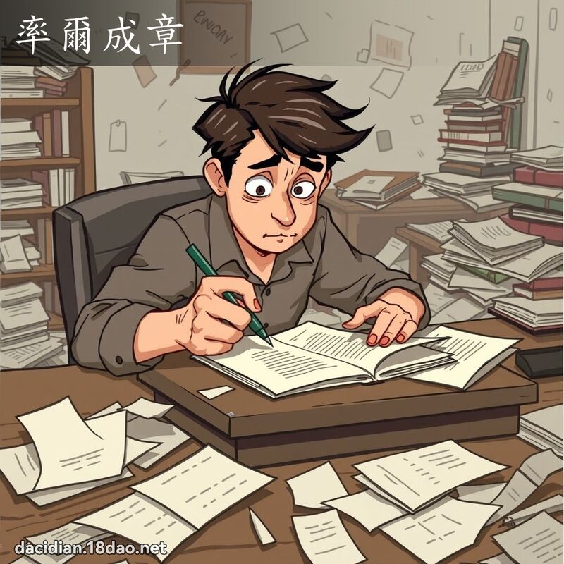 率爾成章 - 國語大辭典配圖