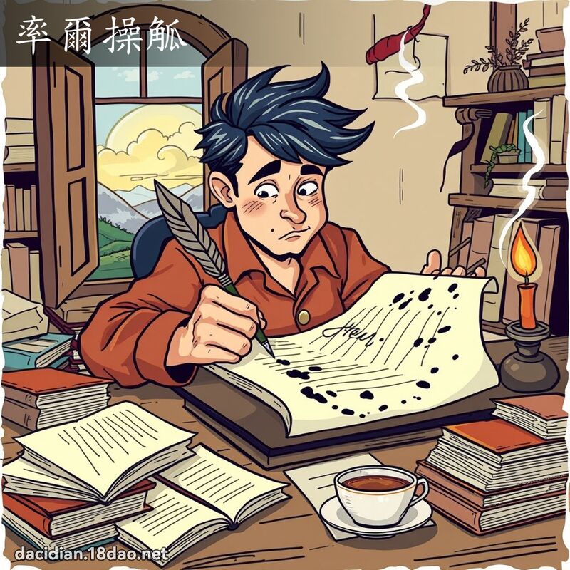 率尔操觚 - 国语大辞典配图
