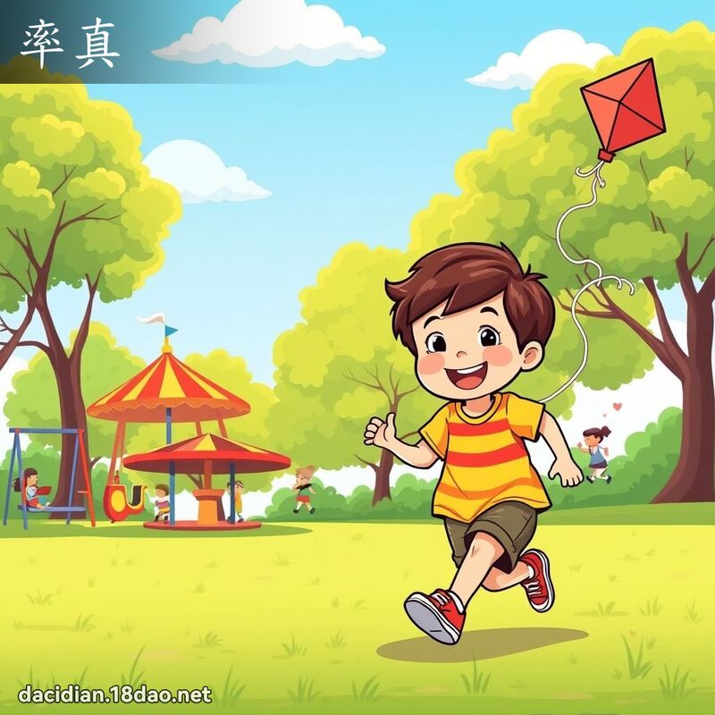 率真 - 国语大辞典配图