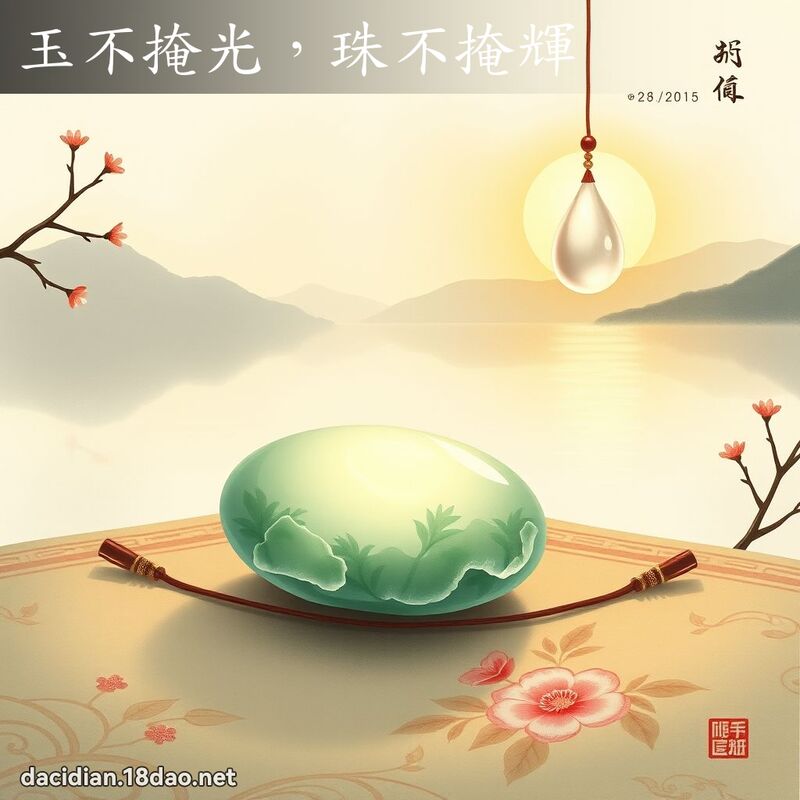 玉不掩光，珠不掩辉 - 国语大辞典配图