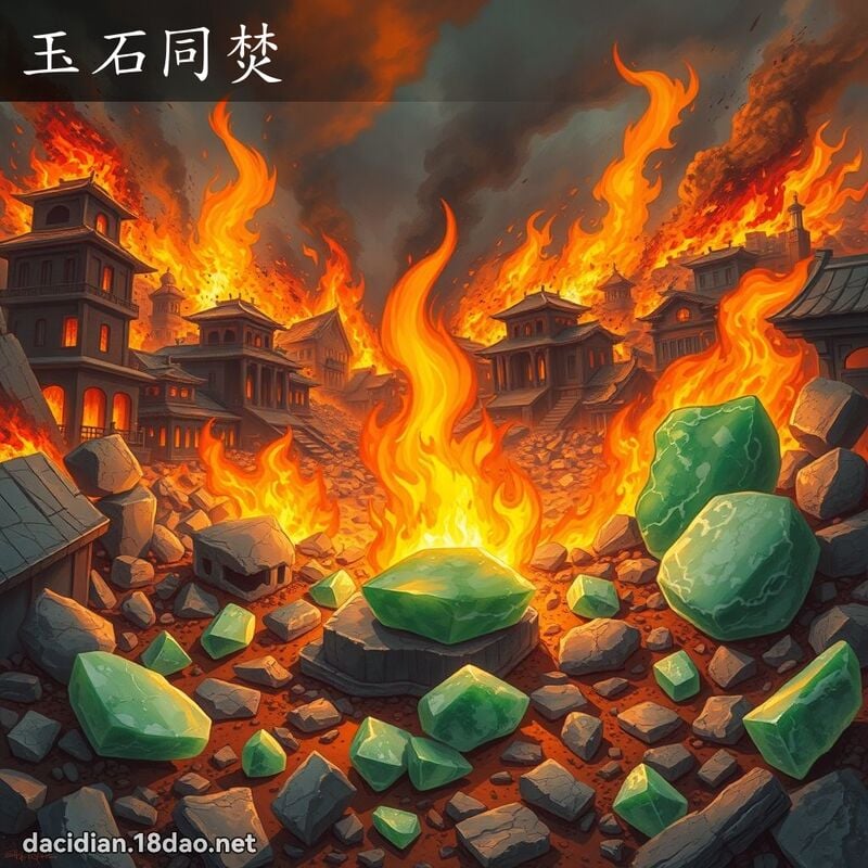 玉石同焚 - 國語大辭典配圖