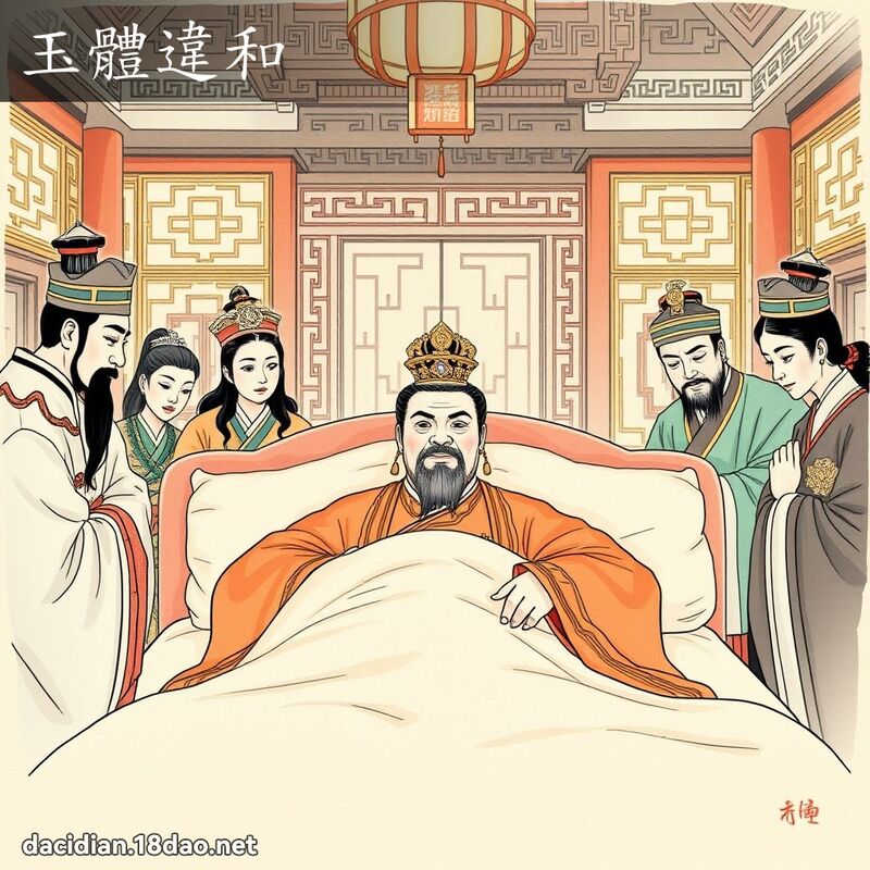 玉体违和 - 国语大辞典配图