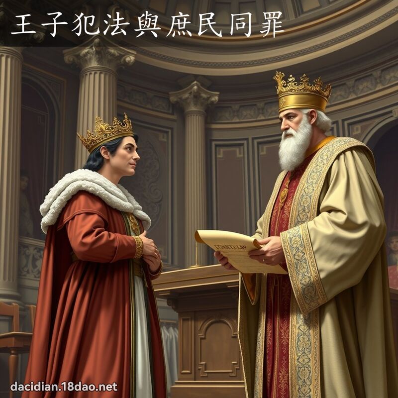 王子犯法與庶民同罪 - 國語大辭典配圖