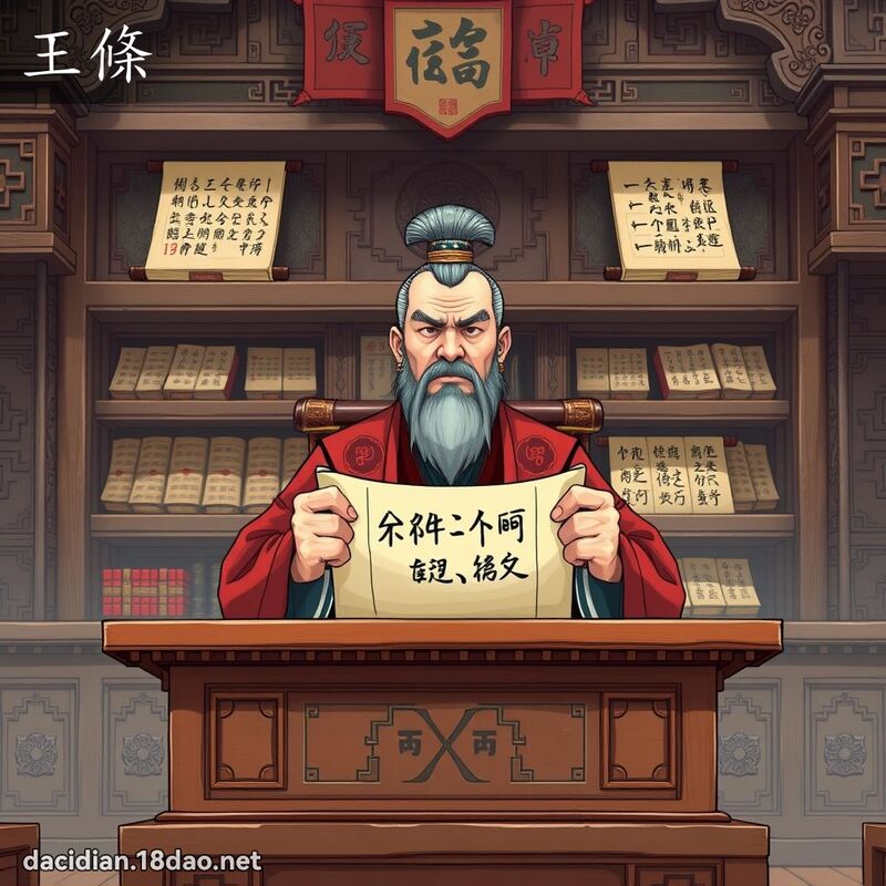 王条 - 国语大辞典配图
