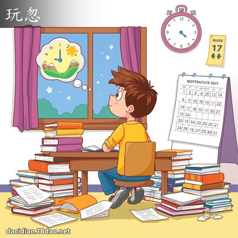 玩忽 - 國語大辭典配圖