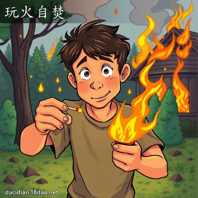 玩火自焚 - 国语大辞典配图