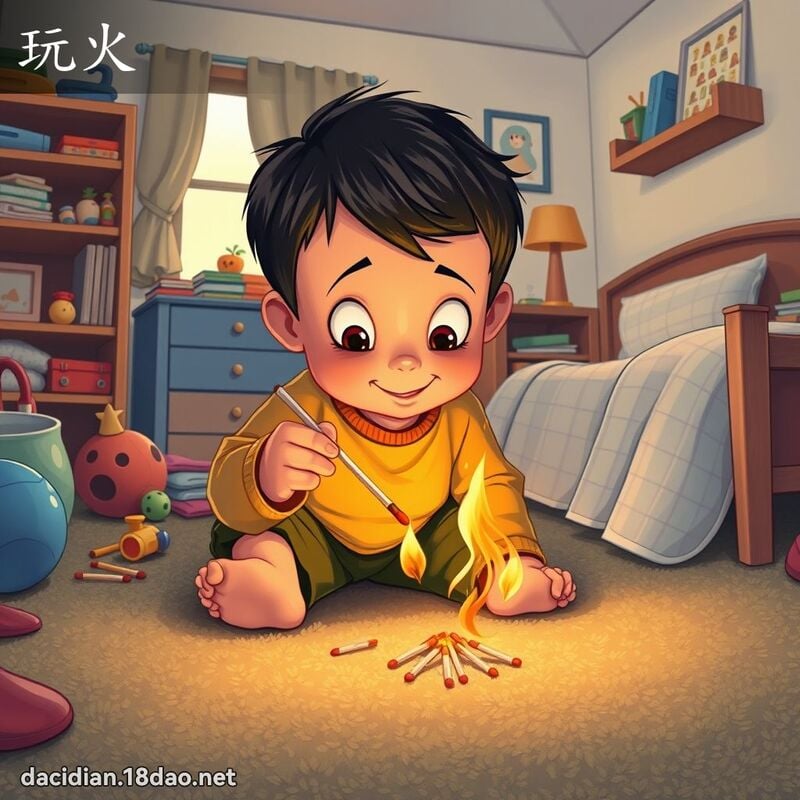 玩火 - 國語大辭典配圖