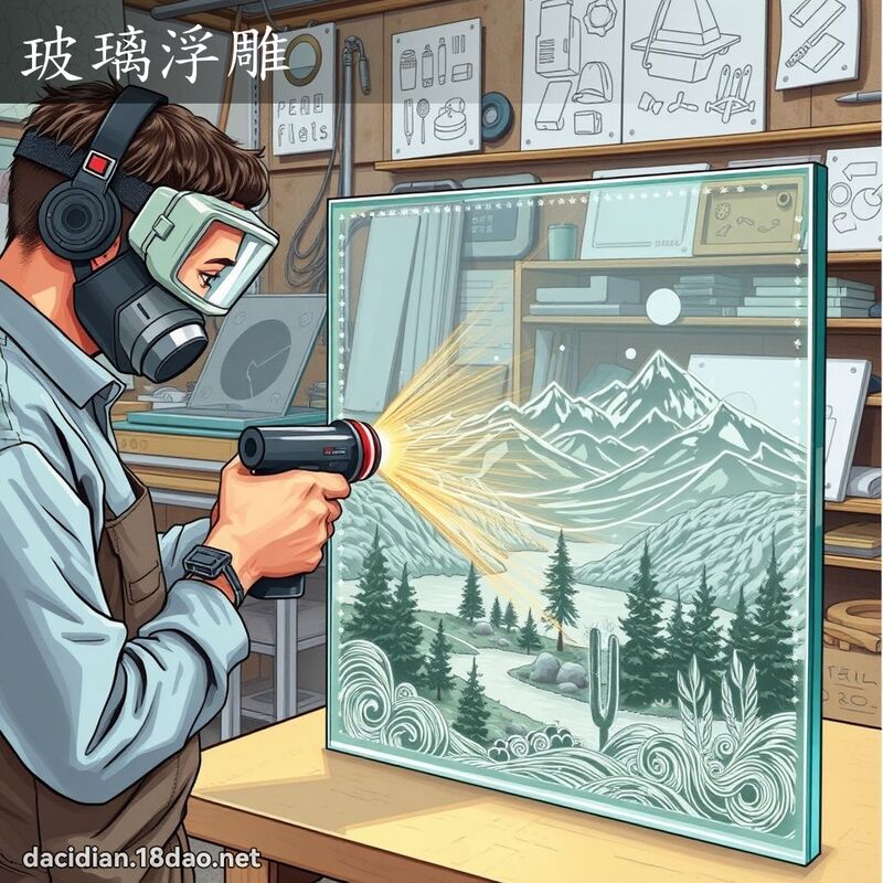 玻璃浮雕 - 國語大辭典配圖