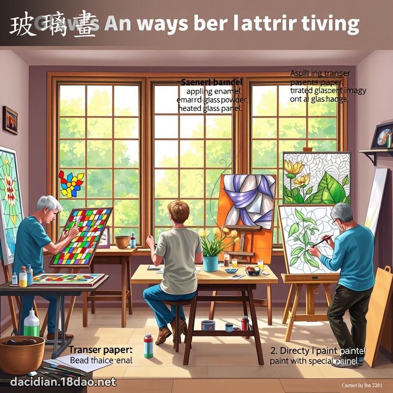 玻璃畫 - 國語大辭典配圖