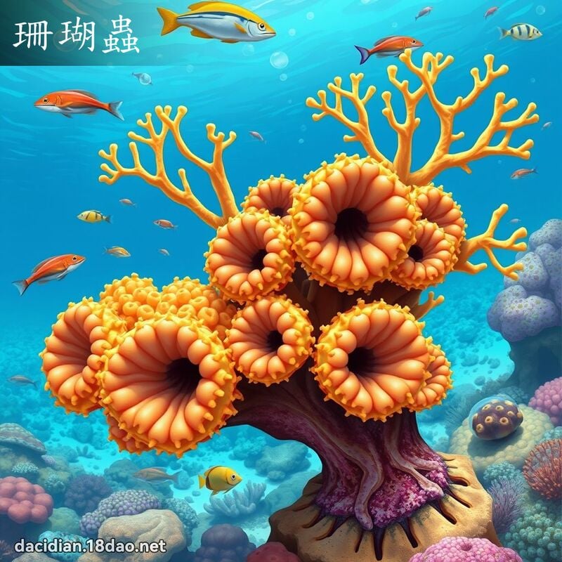 珊瑚虫 - 国语大辞典配图