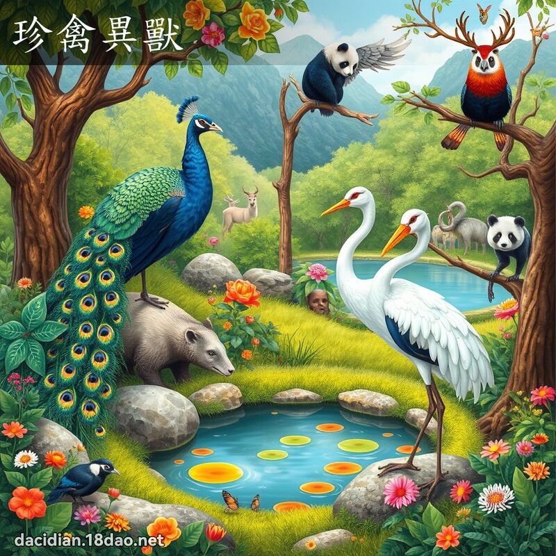 珍禽異獸 - 國語大辭典配圖