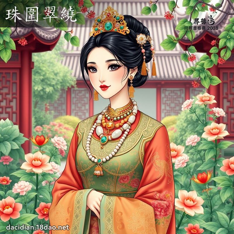 珠圍翠繞 - 國語大辭典配圖