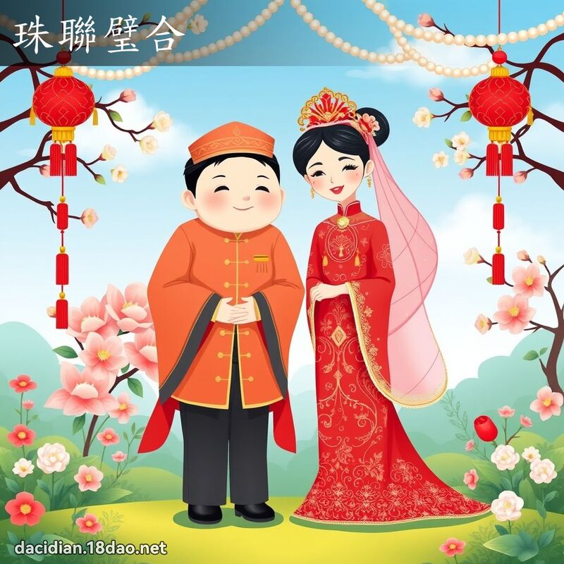 珠聯璧合 - 國語大辭典配圖