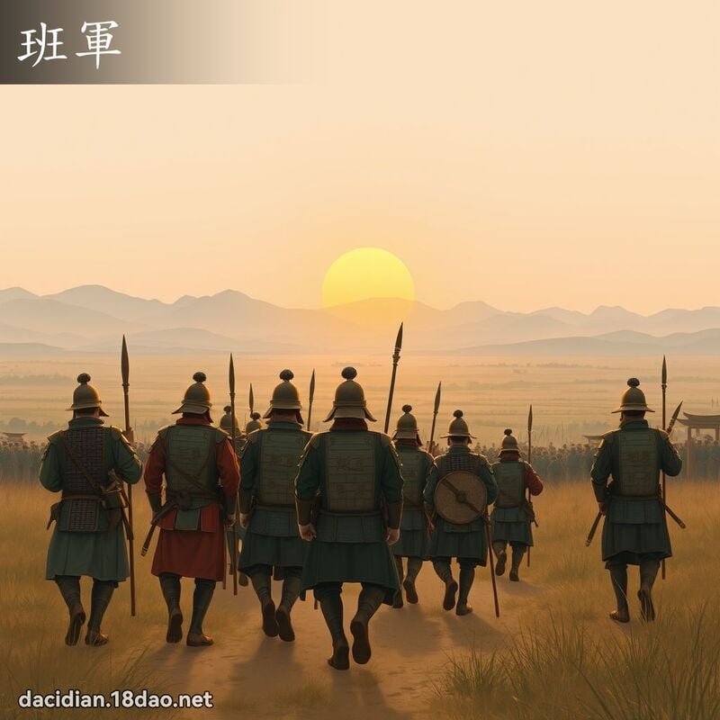 班軍 - 國語大辭典配圖