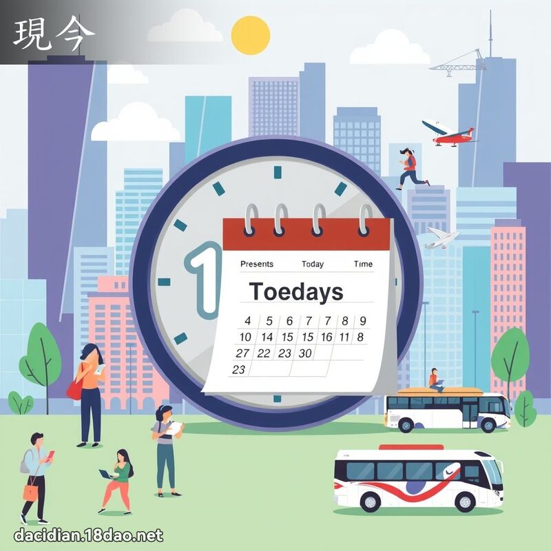 現今 - 國語大辭典配圖