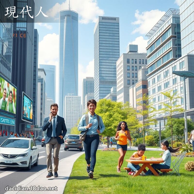 現代人 - 國語大辭典配圖