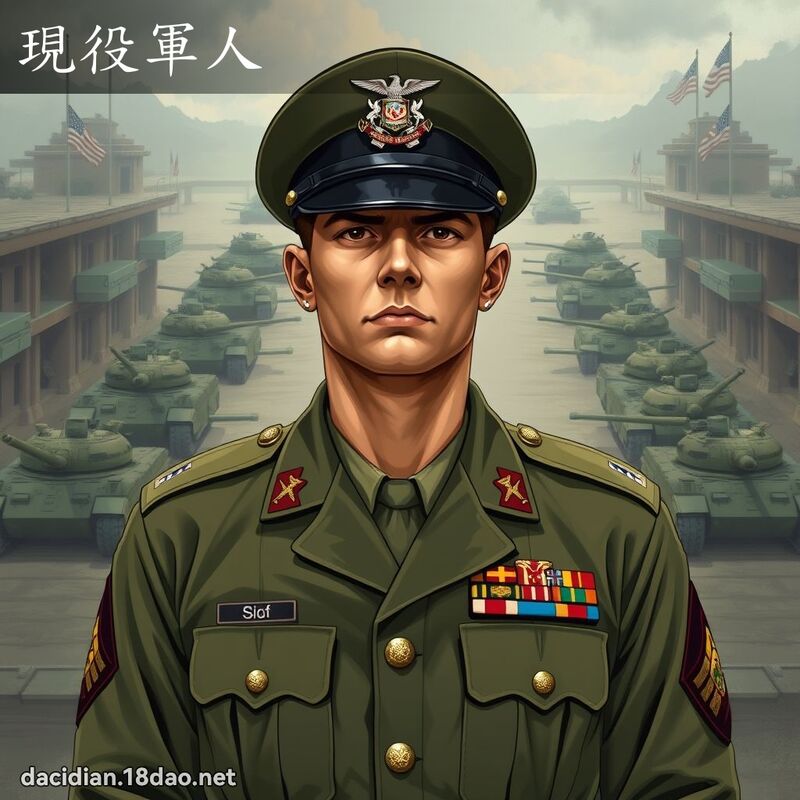 現役軍人 - 國語大辭典配圖