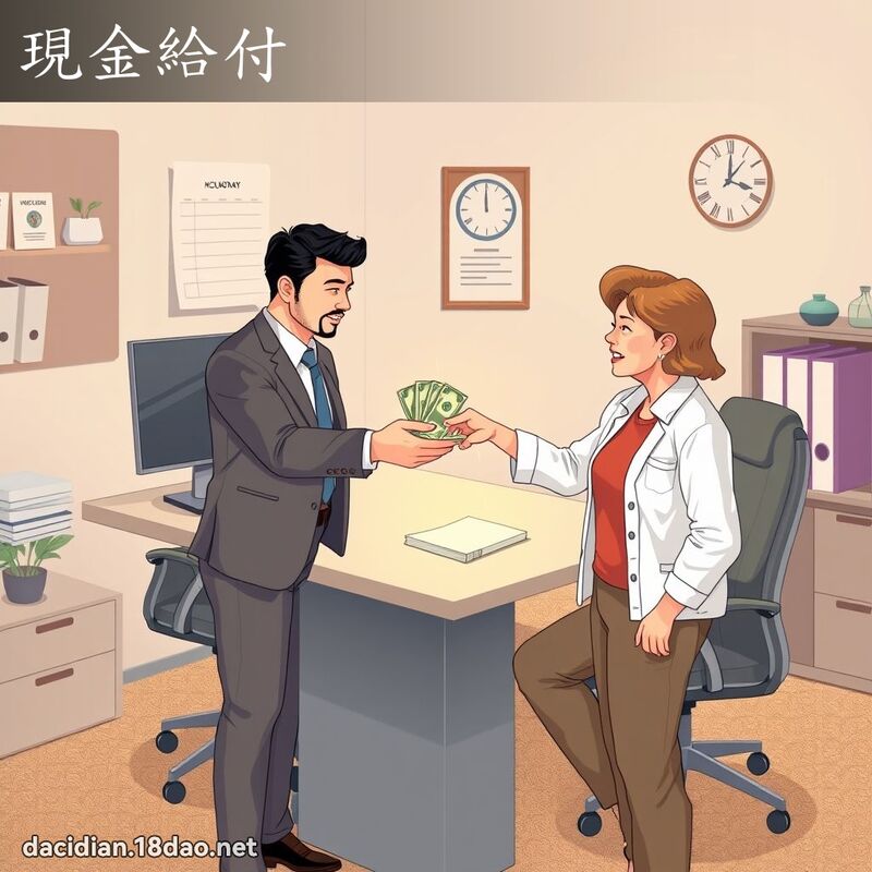 現金給付 - 國語大辭典配圖
