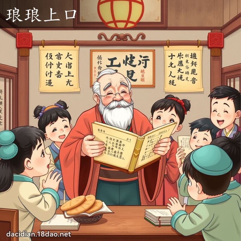 琅琅上口 - 国语大辞典配图