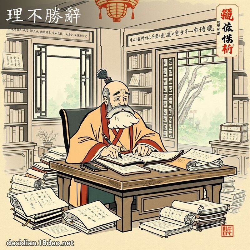 理不胜辞 - 国语大辞典配图