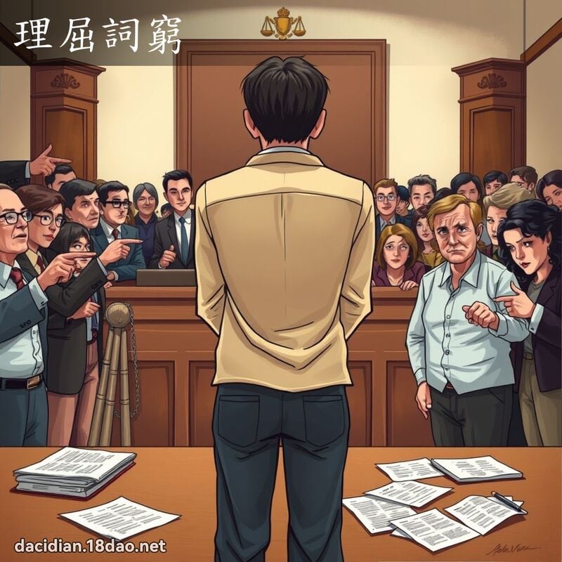 理屈詞窮 - 國語大辭典配圖