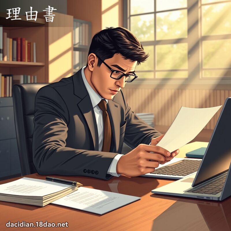 理由书 - 国语大辞典配图
