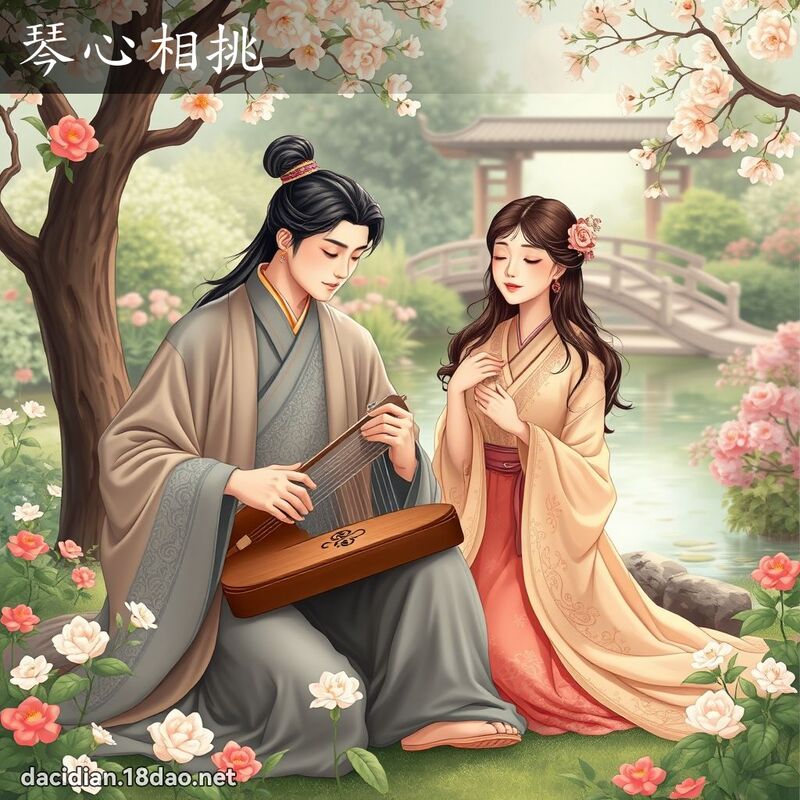 琴心相挑 - 国语大辞典配图