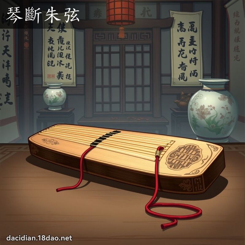 琴断朱弦 - 国语大辞典配图