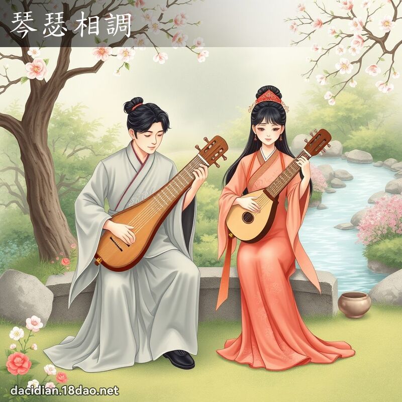 琴瑟相調 - 國語大辭典配圖