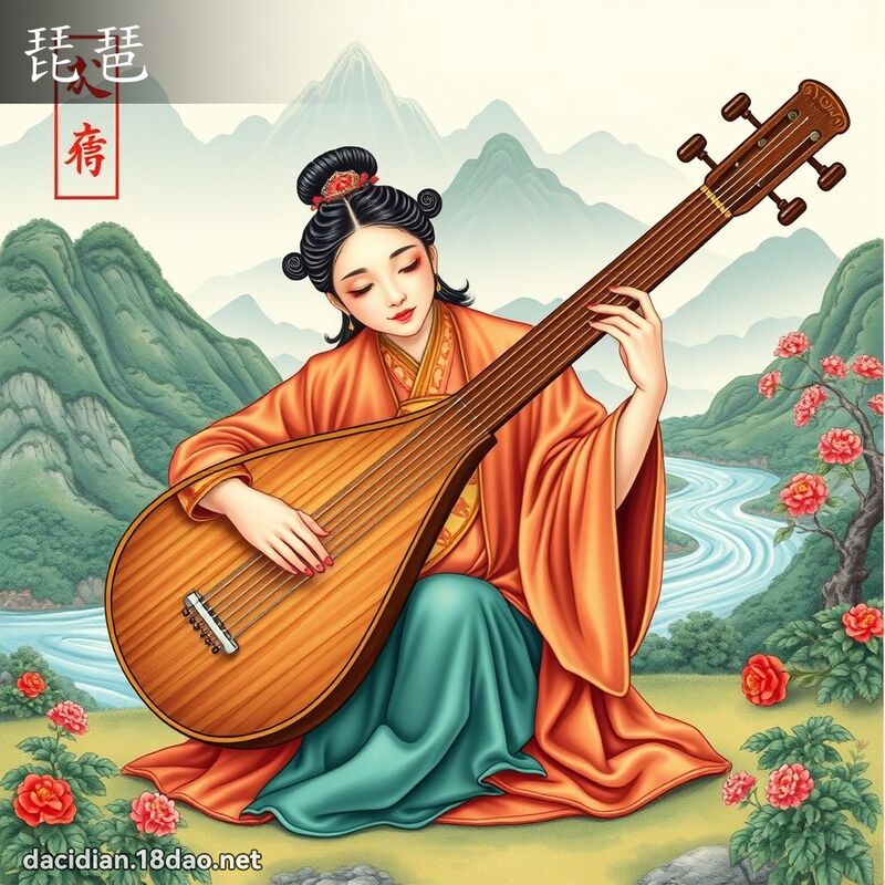 琵琶 - 國語大辭典配圖