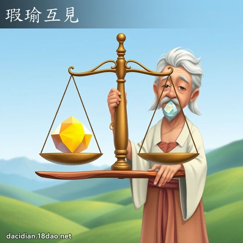 瑕瑜互見 - 國語大辭典配圖