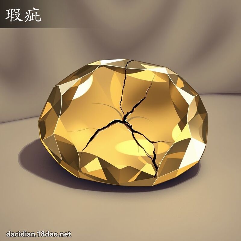 瑕疵 - 國語大辭典配圖