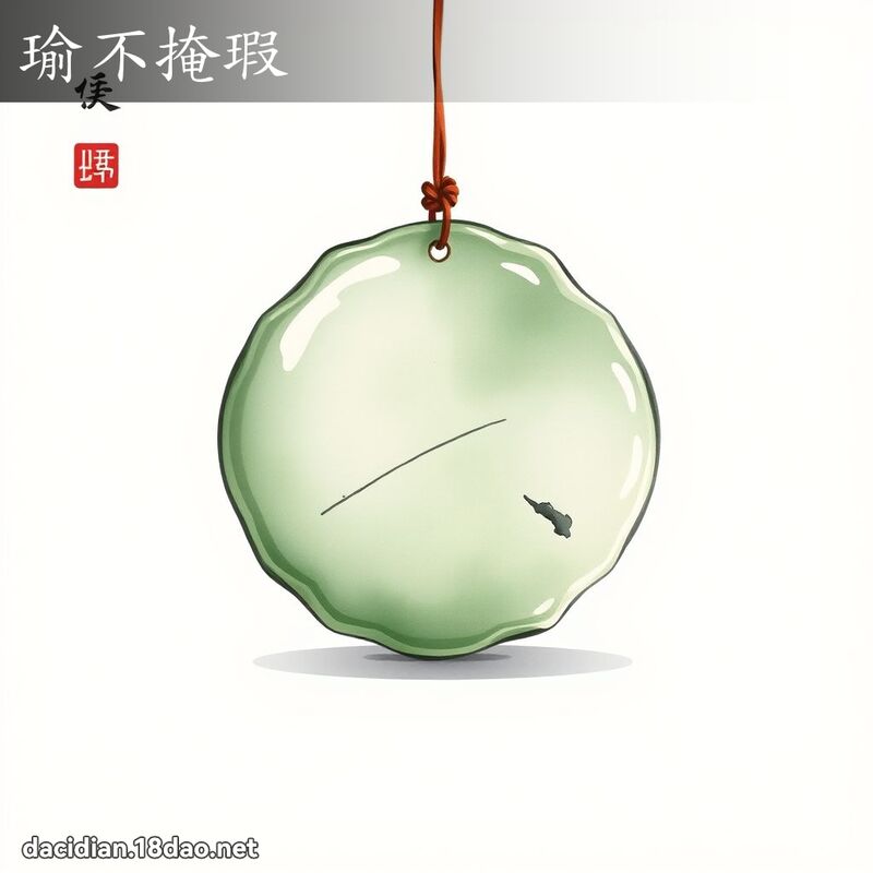 瑜不掩瑕 - 国语大辞典配图