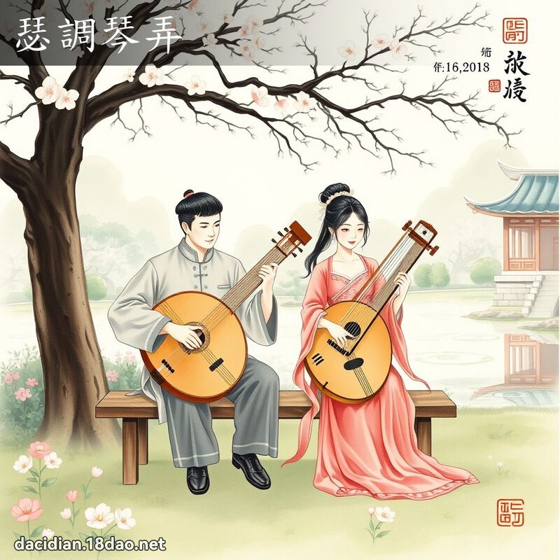 瑟調琴弄 - 國語大辭典配圖