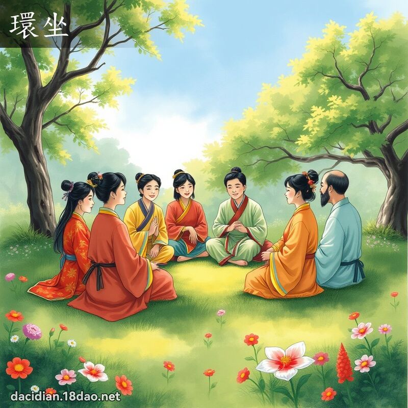 环坐 - 国语大辞典配图