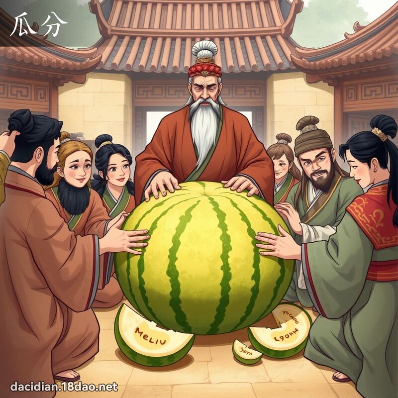 瓜分 - 國語大辭典配圖