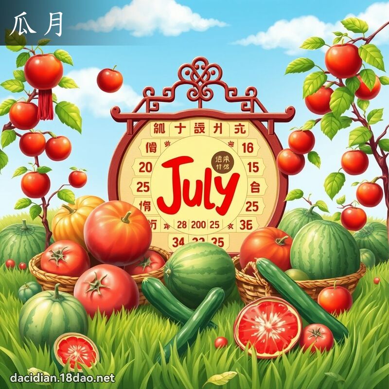 瓜月 - 国语大辞典配图