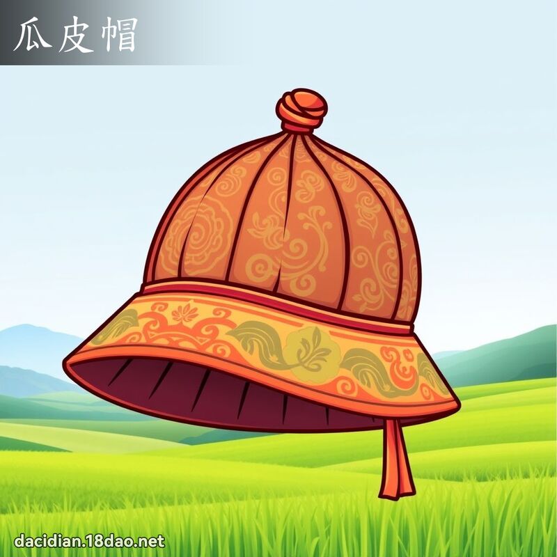 瓜皮帽 - 国语大辞典配图