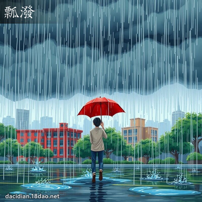 瓢泼 - 国语大辞典配图