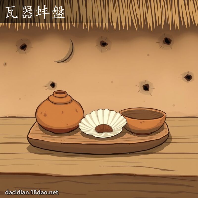 瓦器蚌盤 - 國語大辭典配圖