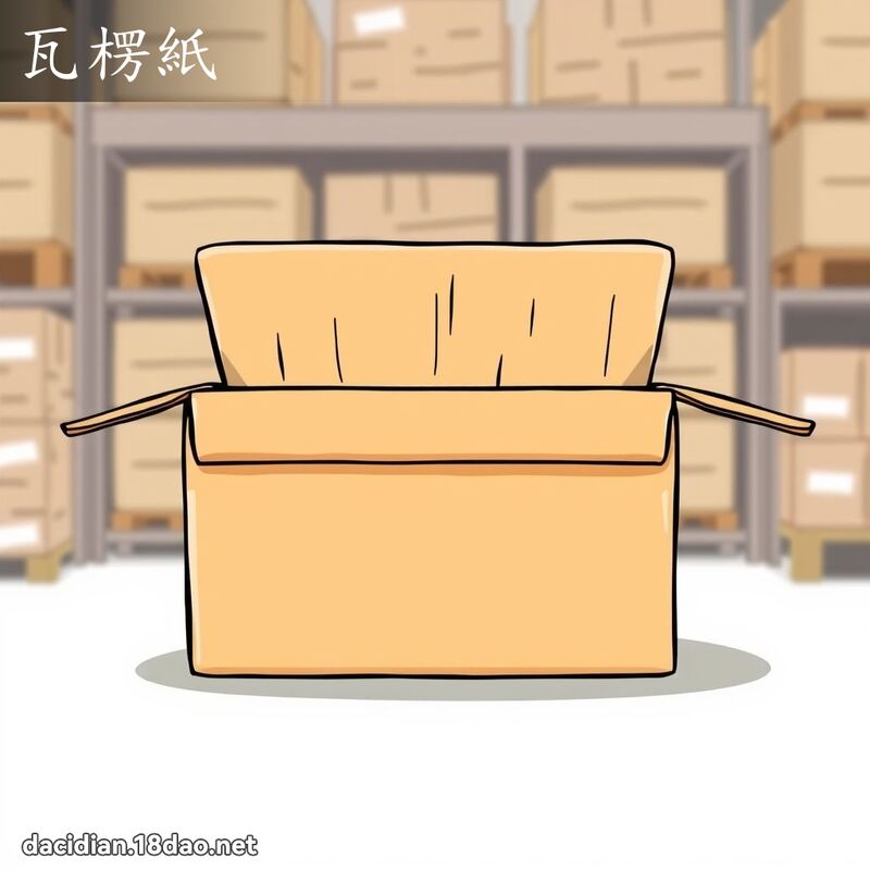 瓦楞紙 - 國語大辭典配圖