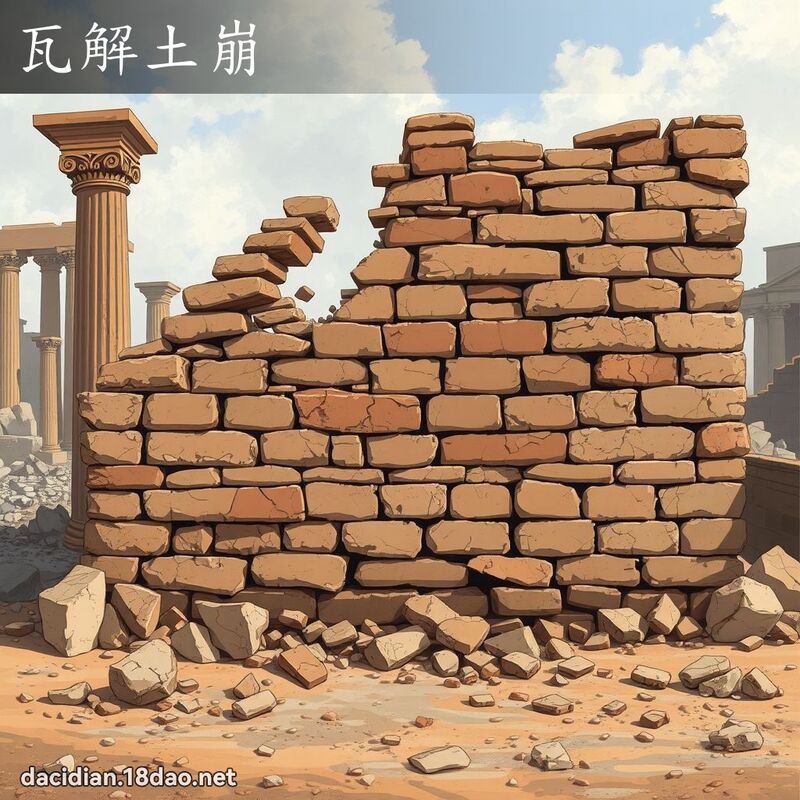 瓦解土崩 - 國語大辭典配圖