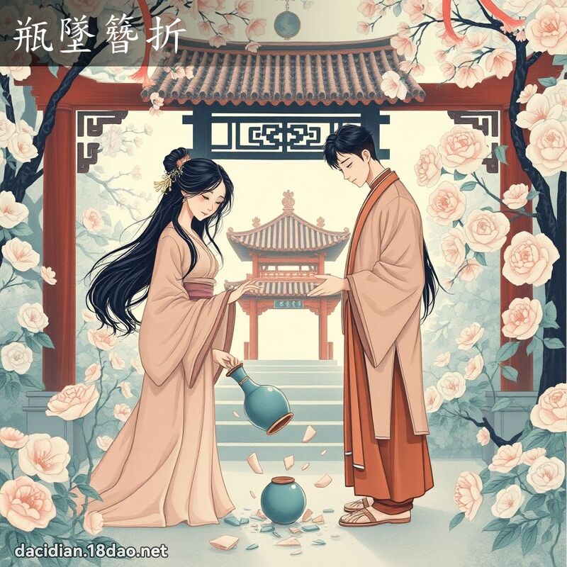 瓶墜簪折 - 國語大辭典配圖